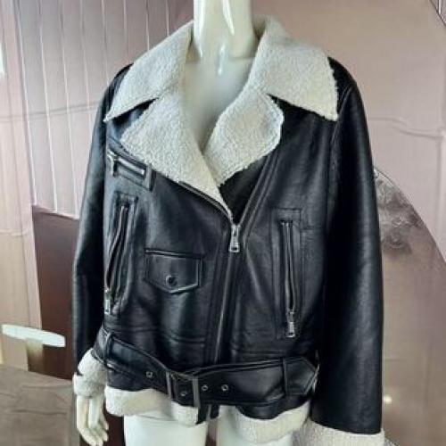 PU BONDED WITH SHEARLING JACKET