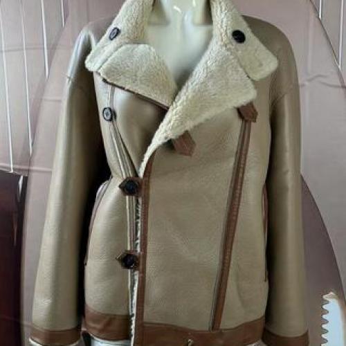 PU BONDED WITH SHEARLING JACKET