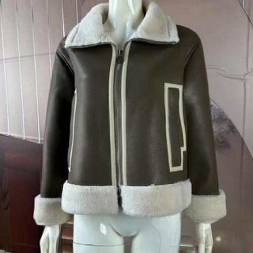 PU BONDED WITH SHEARLING JACKET