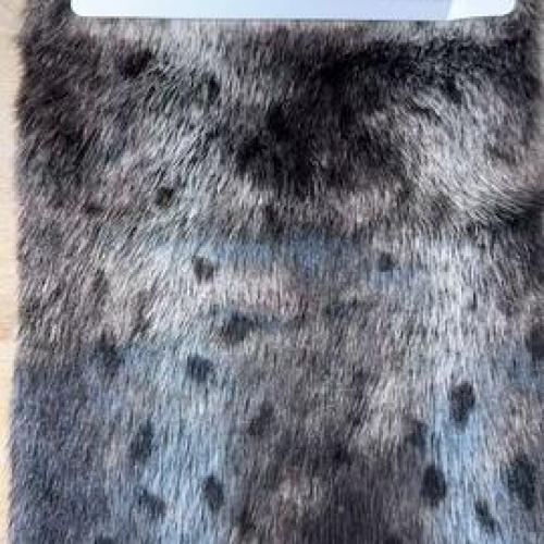  FAUX FOX FUR FABRIC WITH POT PRINTED