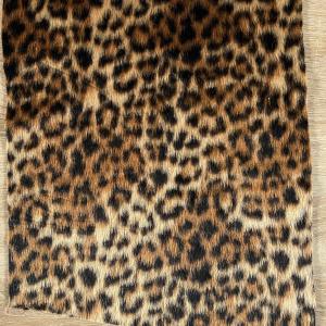 Faux Horsehair Fur with Leopard pattern