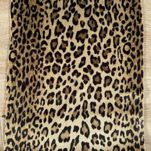 Faux Horsehair Fur With Leopard Pattern