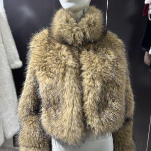 Faux Racoon Fur Jacket