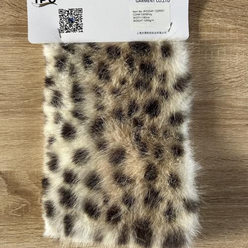 Faux Fox Fur with leopard pattern