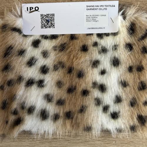 Faux Fox Fur With Leopard Pattern