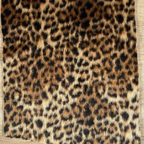 Faux Horsehair Fur with Leopard pattern