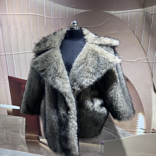 Two-Tone Faux Fur Coat