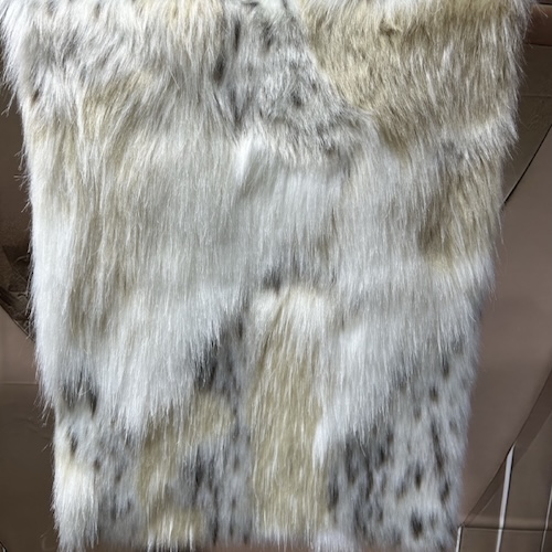 Faux Fox Fur With Jacquard