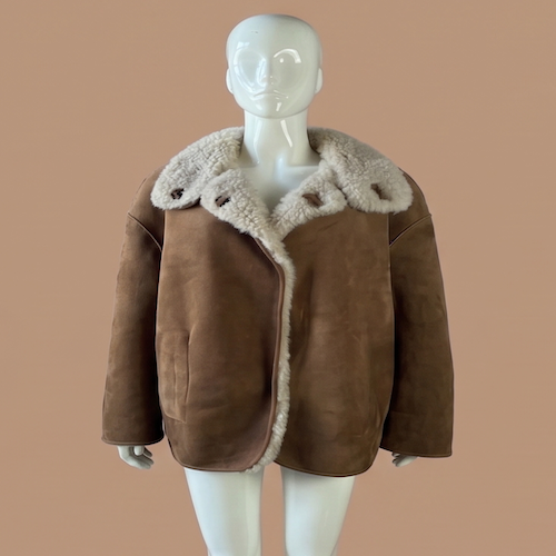  SHEARLING BONDED WITH  SUEDE COAT