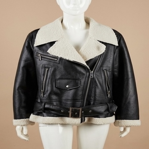 PU BONDED WITH SHEARLING JACKET