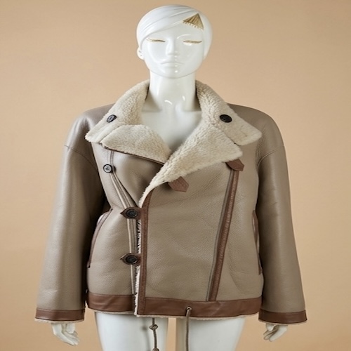 PU BONDED WITH SHEARLING JACKET